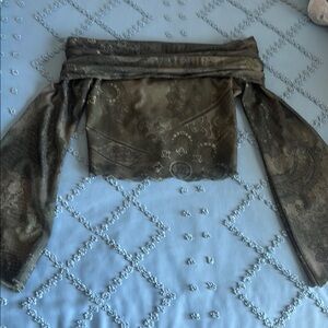 Elegant Olive Green Crop Top